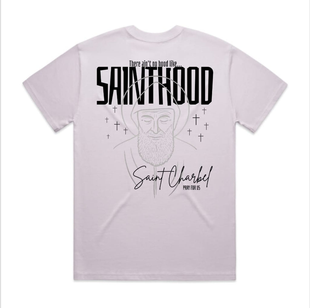 SAINT CHARBEL OVERSIZED TEE (There ain't no hood like SAINTHOOD)