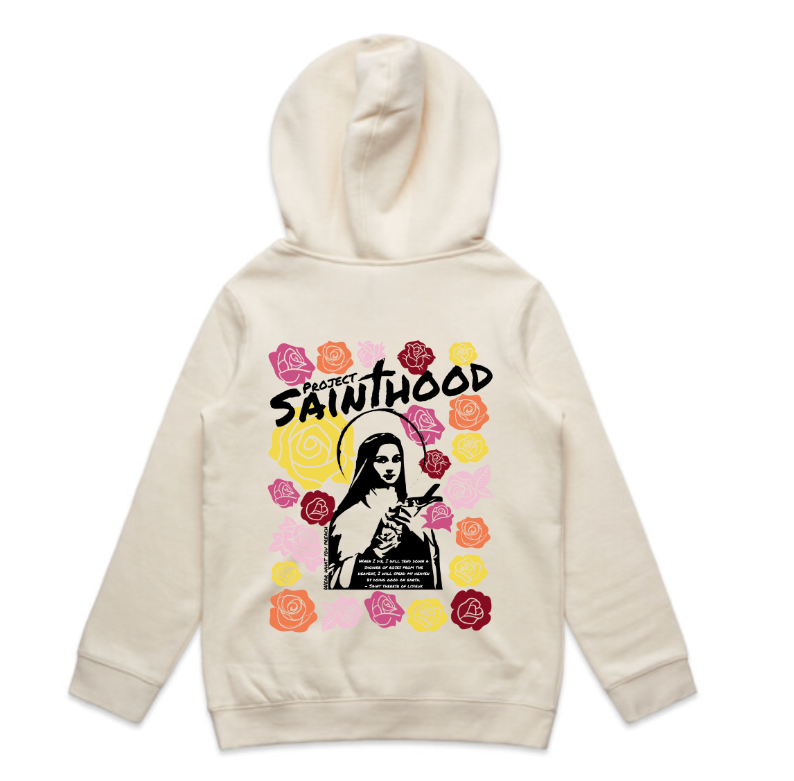 SAINT THERESE FLOWER KIDS HOODIE