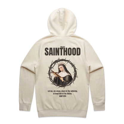 SAINT RITA ADULT HOODIE ECRU