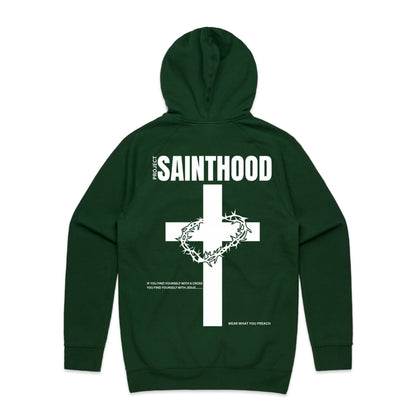 CROWN OF THORNS CROSS ADULT HOODIE