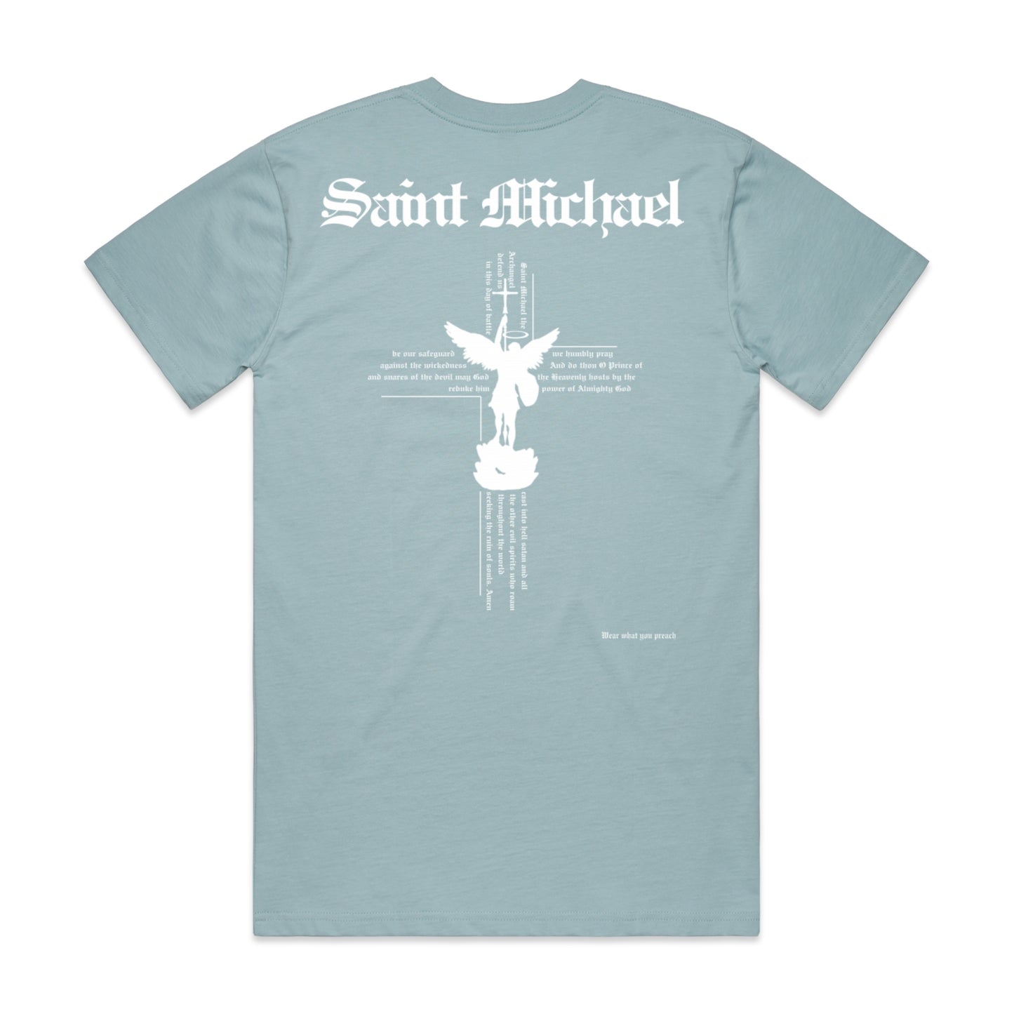 SAINT MICHEAL CROSS PRAYER ADULT TEE