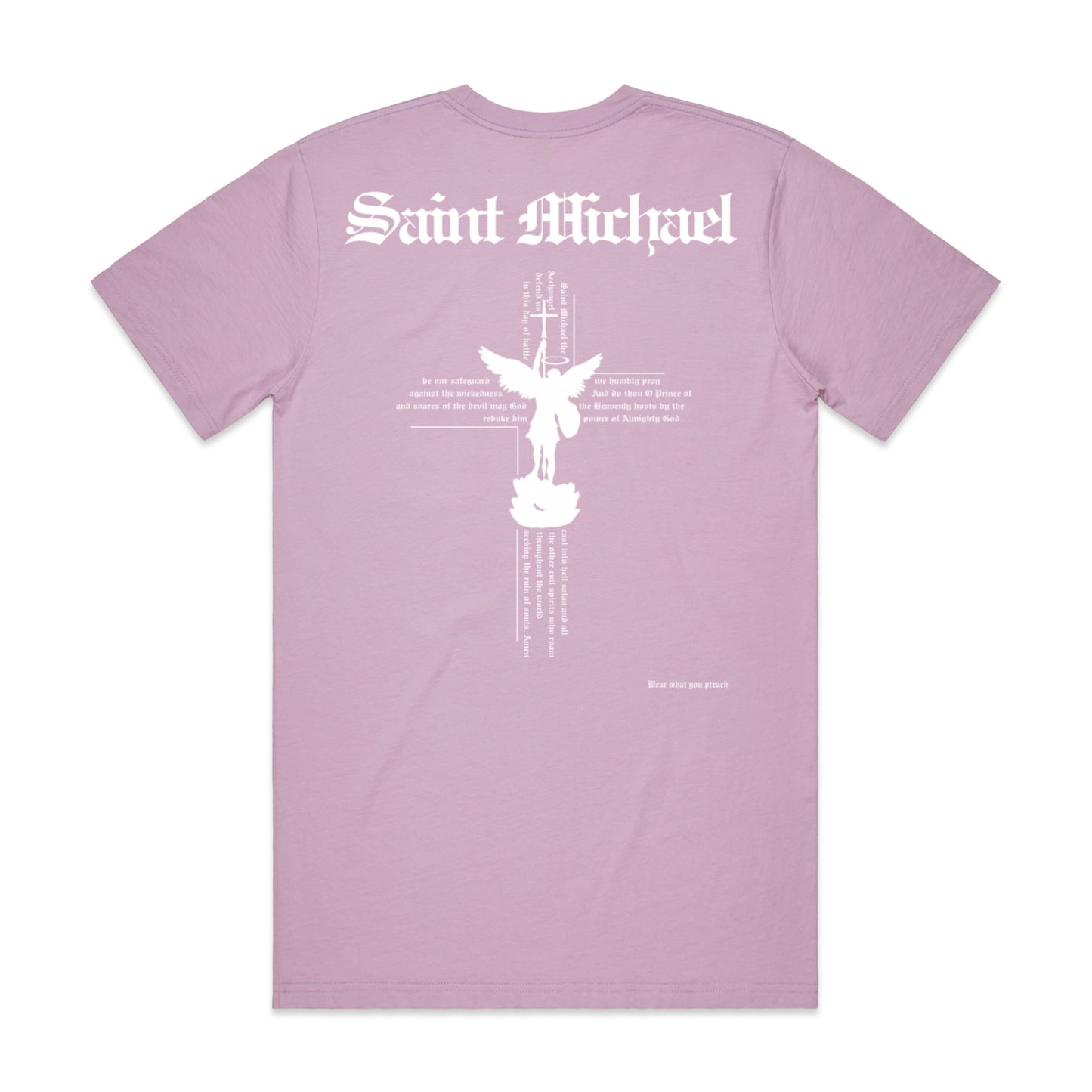 SAINT MICHEAL CROSS PRAYER ADULT TEE