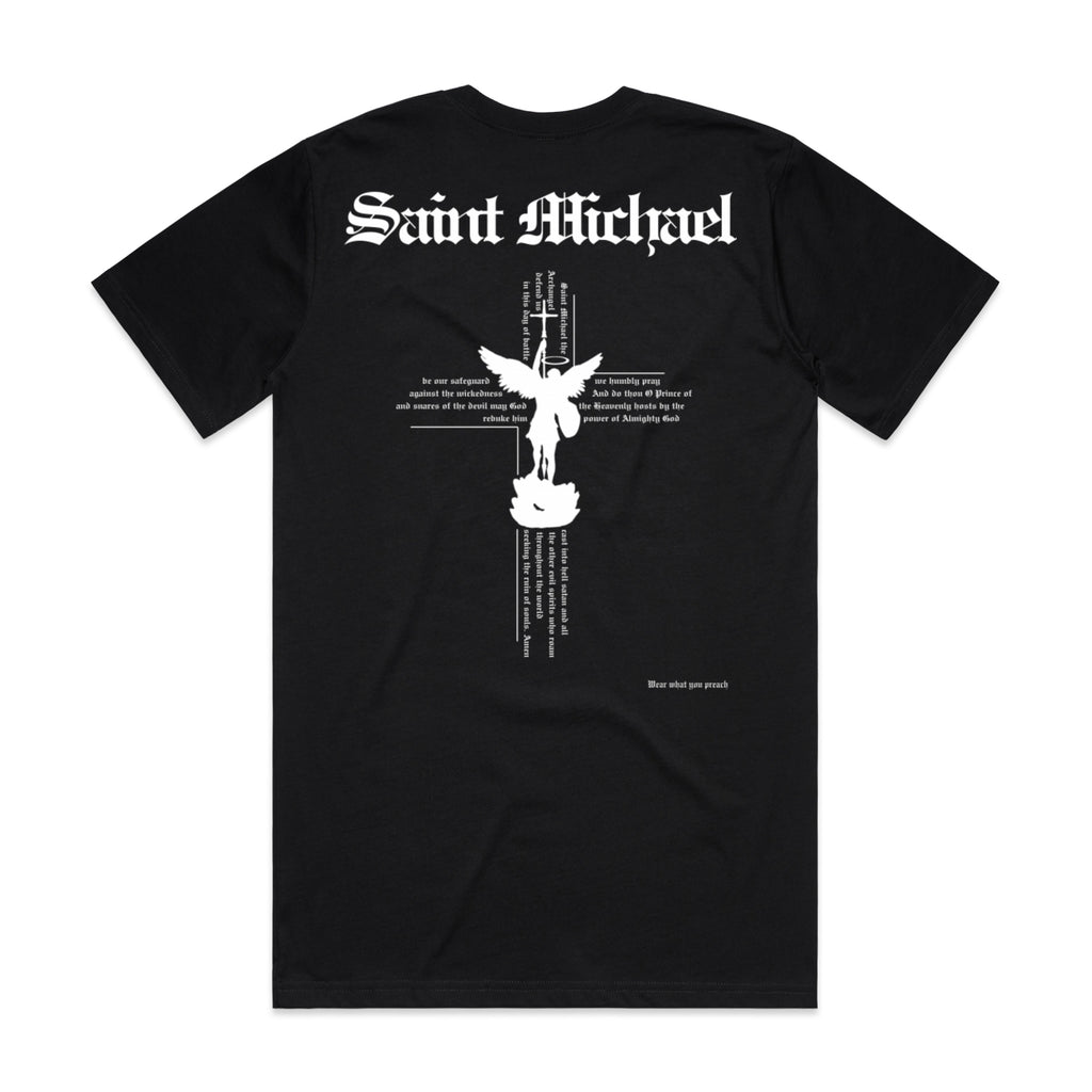 SAINT MICHEAL CROSS PRAYER ADULT TEE
