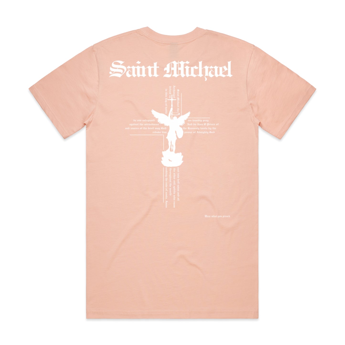 SAINT MICHEAL CROSS PRAYER ADULT TEE