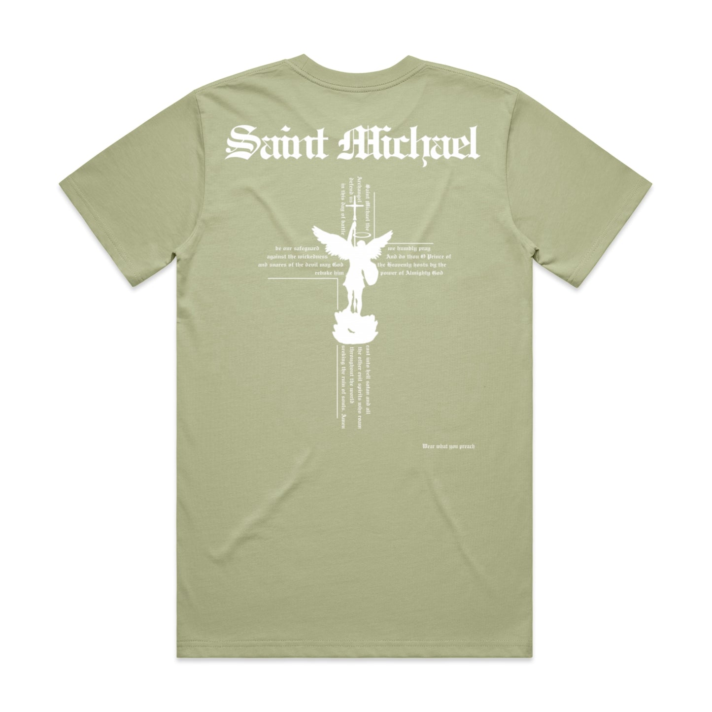 SAINT MICHEAL CROSS PRAYER ADULT TEE